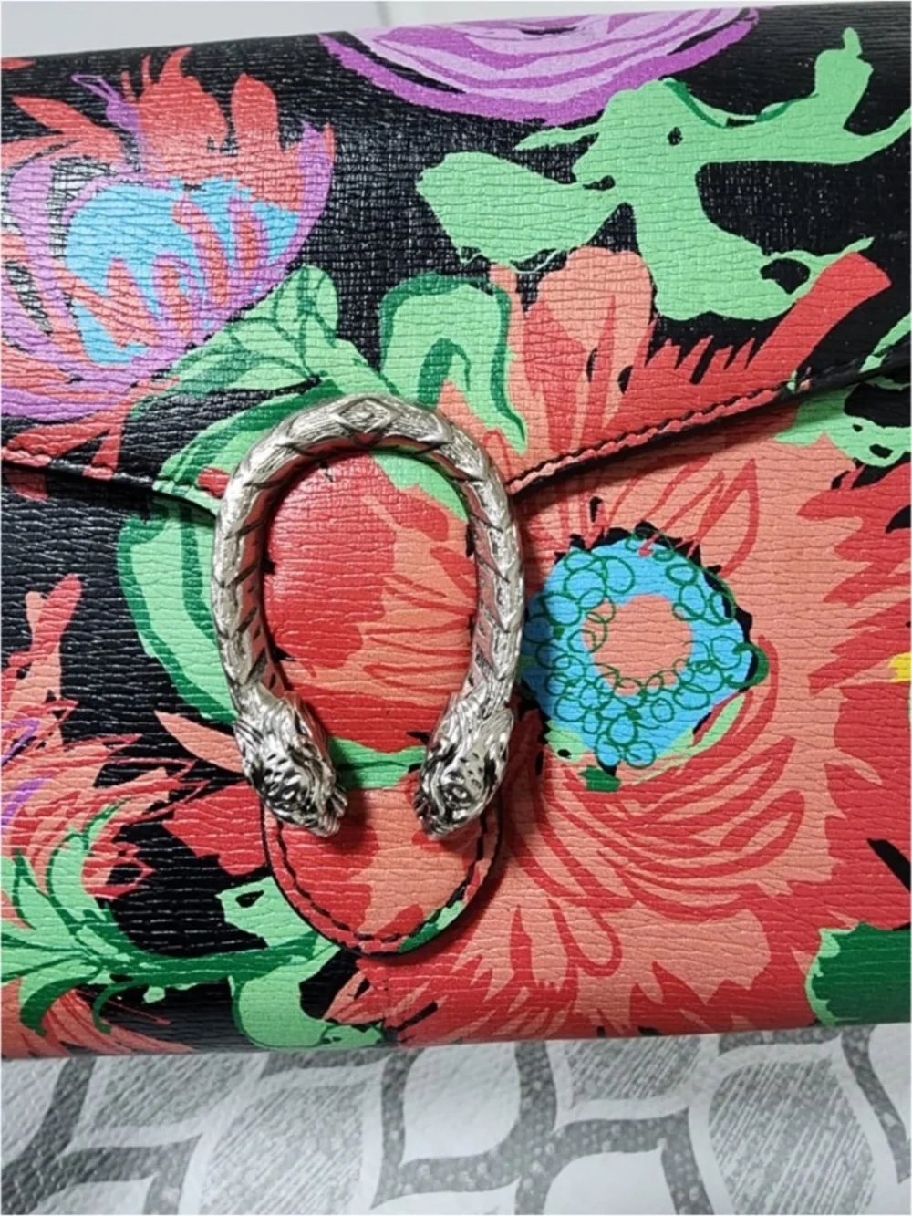 Authentic Gucci x George Kenneth Scott Dionysus Dionysus Wallet On Chain Multico